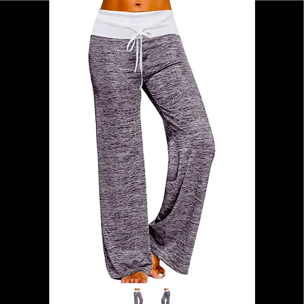 Comfy Pajama Pants High Waist Drawstring Palazzo